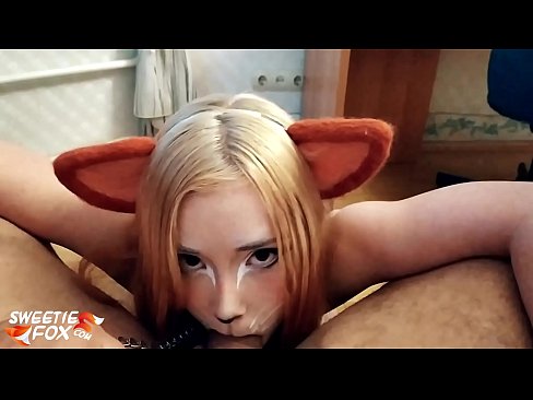 ❤️ Kitsune اس کے منہ میں ڈک اور سہ نگل ❌ مقعد فحش ﹏